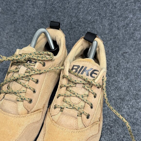 Bike Vintage Hiking Shoe Womens Size 8 Tan Canvas Burlap Suede Low Lace Athletic - Picture 4 of 12